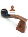 MOLINA CARAMELA-PIPA FUMAR BREZO BENT BILLIARD POT RUGOSA.