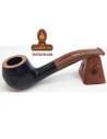 MOLINA CARAMELA-PIPA FUMAR BREZO BENT BILLIARD POT RUGOSA.