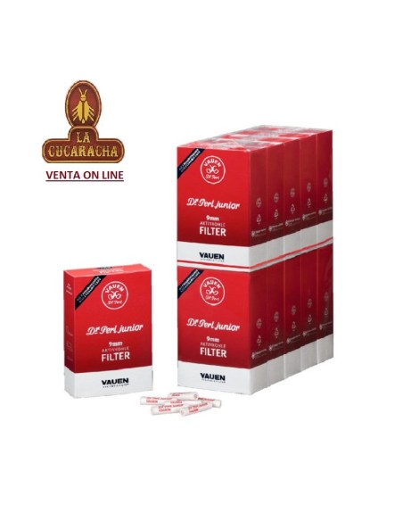 VAUEN-Caja 40 Filtros Dr. Perl Junior 9mm. Carbón Activado.