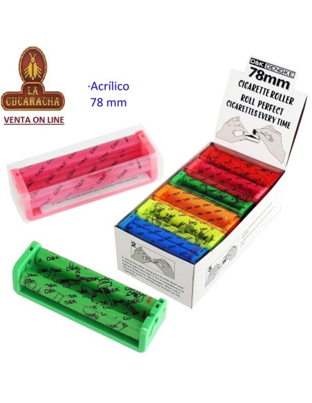 Caja 12 Máquina liar cigarrillos 78mm. acrílica.