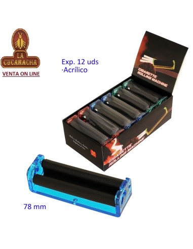 Caja 12 Máquina liar cigarrillos 78mm. acrílica.