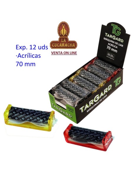 Caja 12 Máquina liar TARGARD cigarrillos 70mm. acrílica.