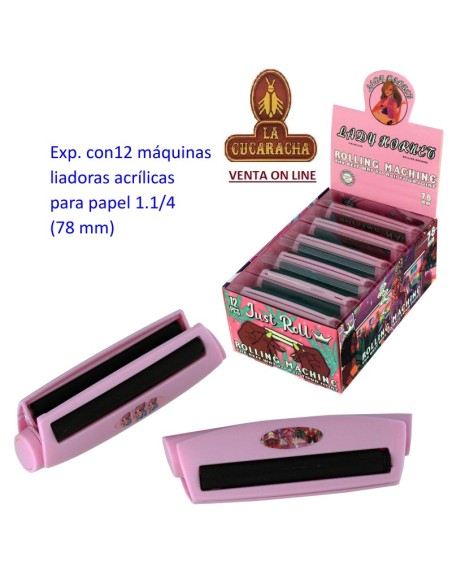 Caja 12 Máquina TARGARD liar cigarrillos 78mm. acrílica.
