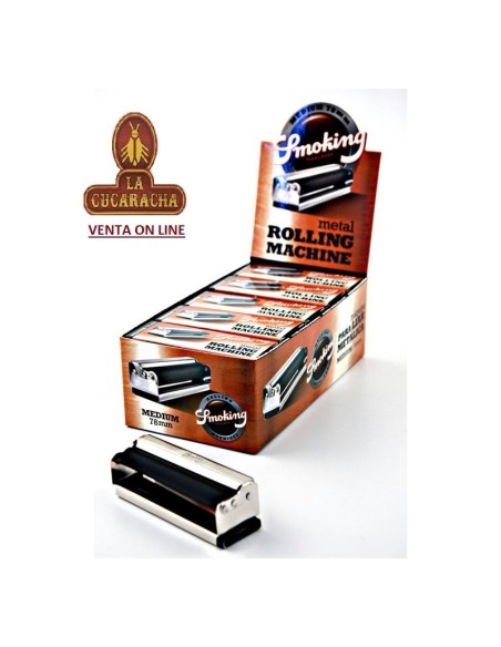 Smoking-Caja 10 Máquina liar cigarrillos 78mm. metal.