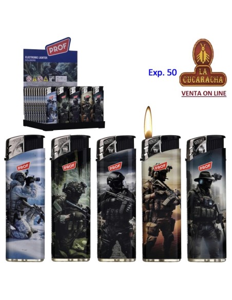 PROF-2 CAJAS DE 50 Encendedor piezo Soldiers.
