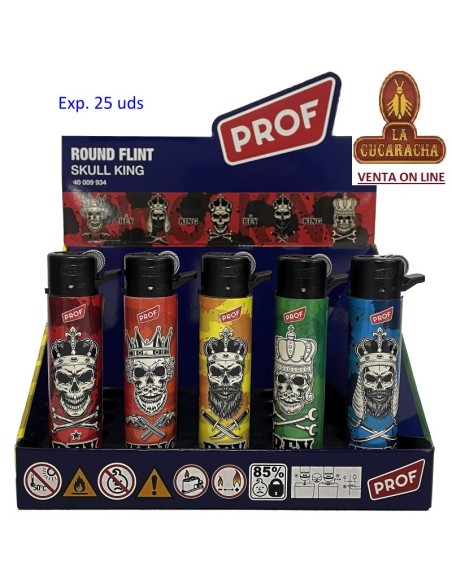 PROF-2 CAJAS 25 ENCENDEDORES PIEDRA Skulling.