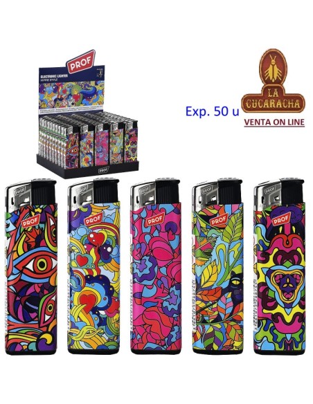 PROF-2 CAJAS 50 ENCENDEDORES PIEZO hippie2.