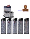 PROF-2 CAJAS 50 ENCENDEDORES PIEZO Shiny Silver.